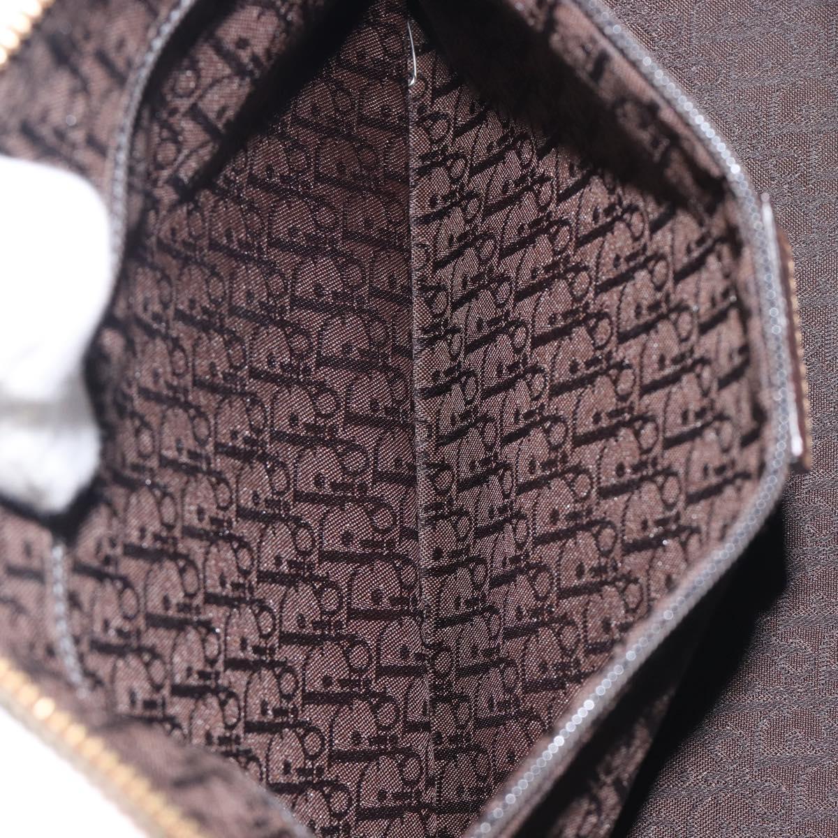 Christian Dior Straight Chic Hand Bag Canvas Beige Gold Auth 201348