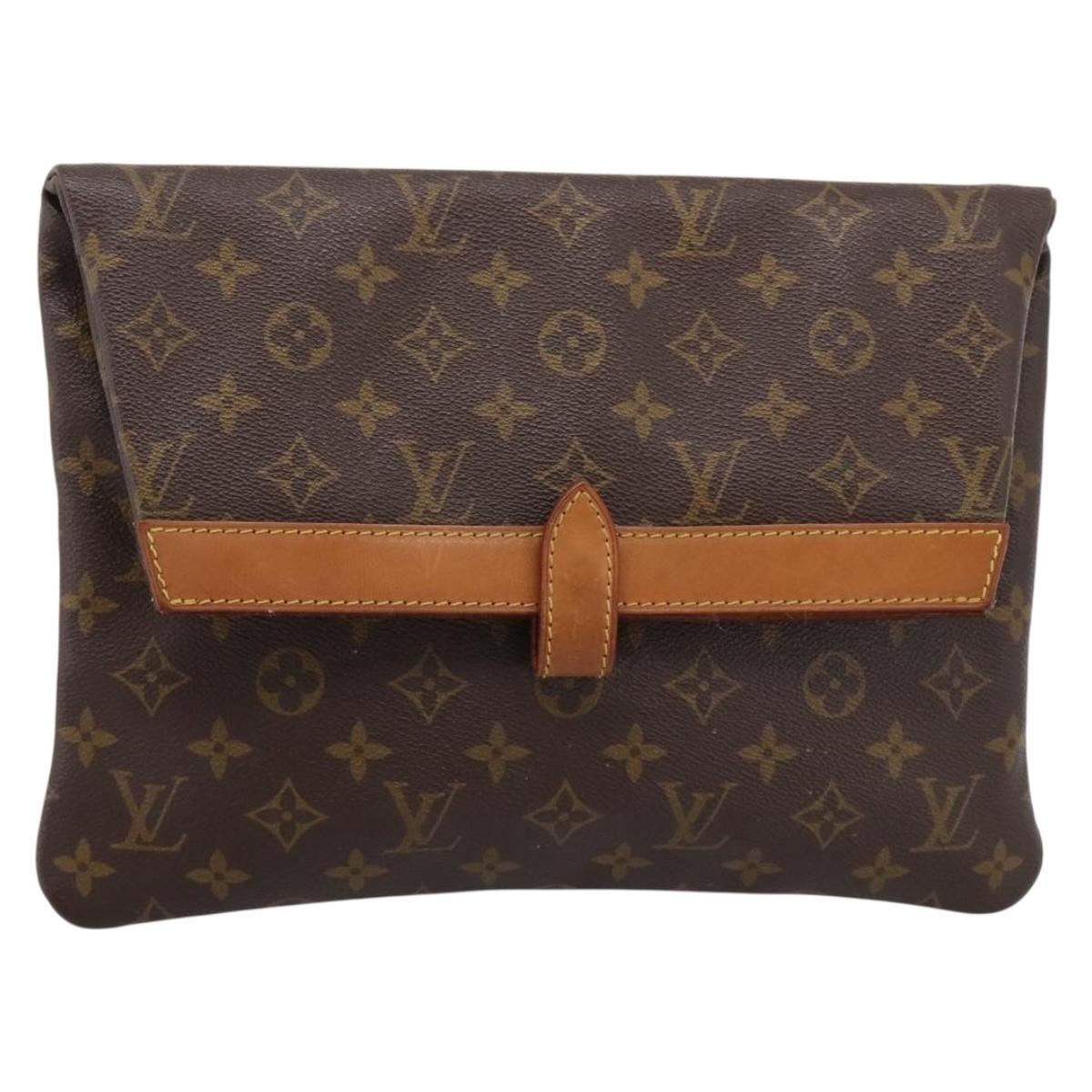 LOUIS VUITTON Monogram Pochette Priant Clutch Bag M51805 LV Auth 201350