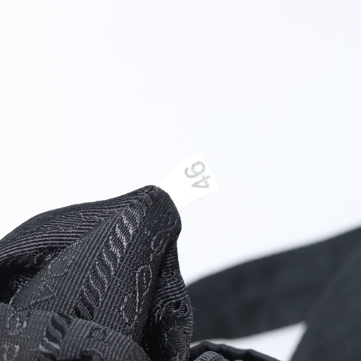 PRADA Backpack Nylon Black Silver Auth 201355