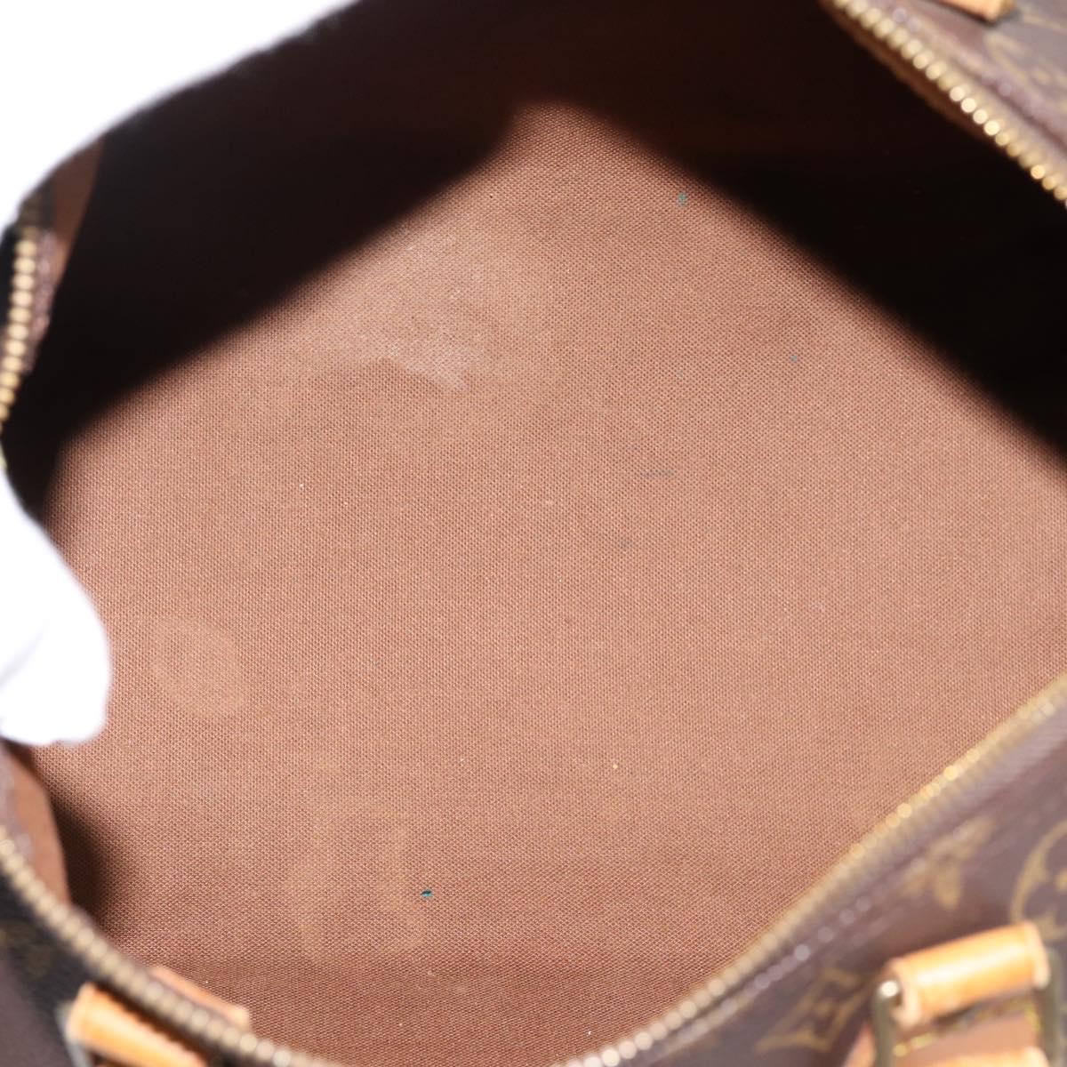 LOUIS VUITTON Monogram Speedy 30 Hand Bag M41526 LV Auth 201356