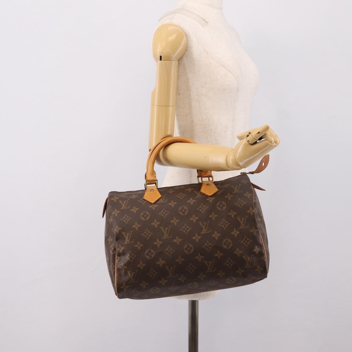 LOUIS VUITTON Monogram Speedy 30 Hand Bag M41526 LV Auth 201358