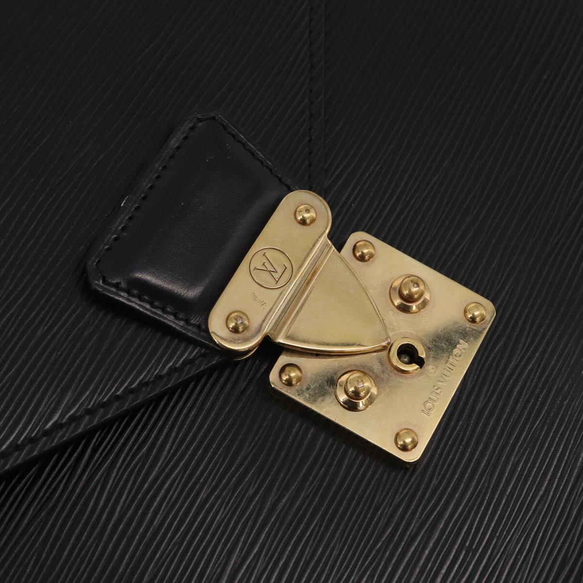 LOUIS VUITTON Epi Serviette Conseiller Business Bag Black M54422 LV Auth 201359