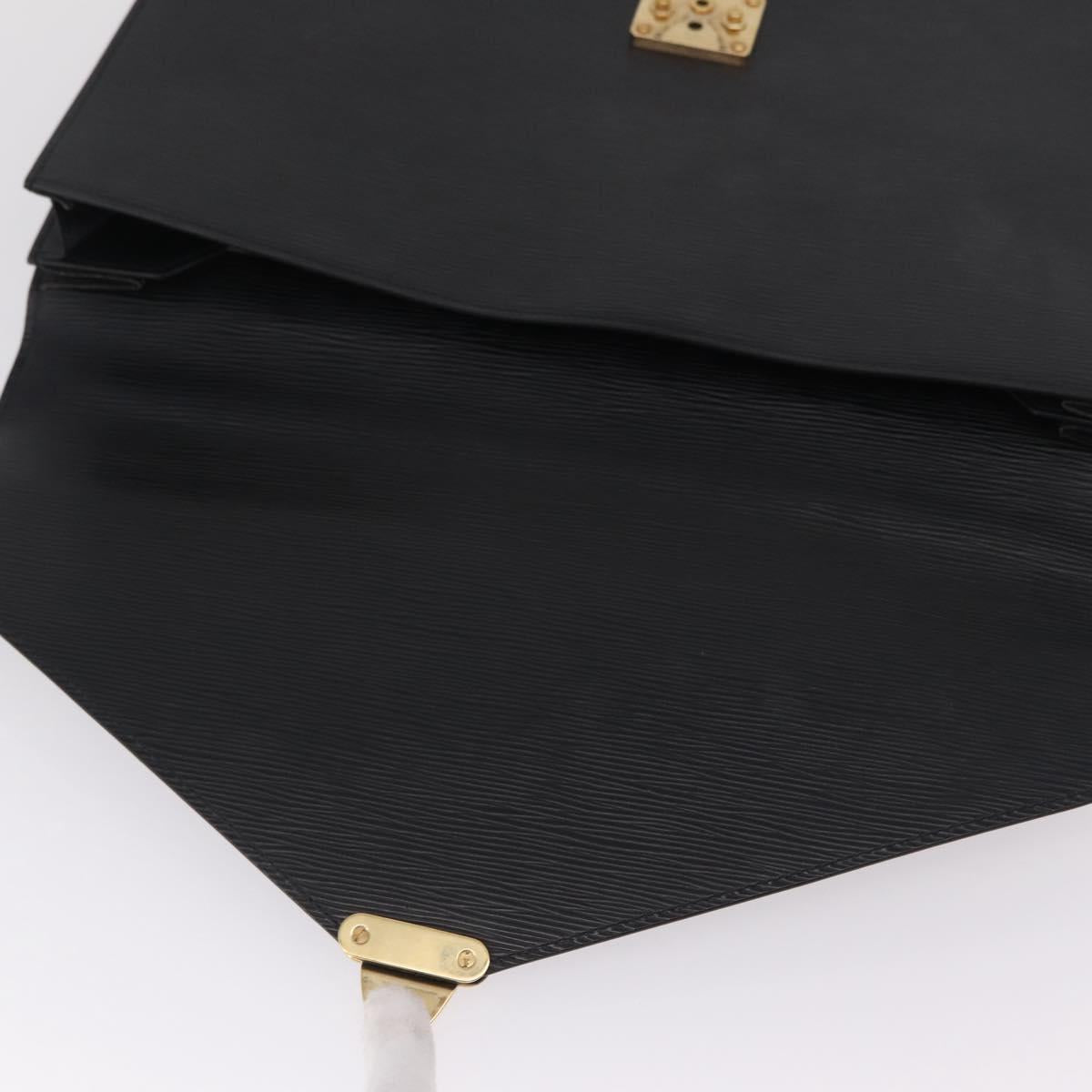LOUIS VUITTON Epi Serviette Conseiller Business Bag Black M54422 LV Auth 201359