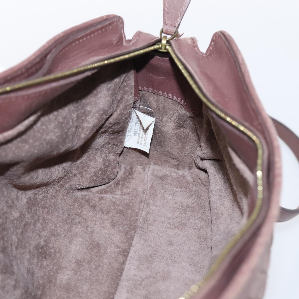 BOTTEGA VENETA INTRECCIATO Shoulder Bag Leather Brown Gold 192661 Auth 201370A