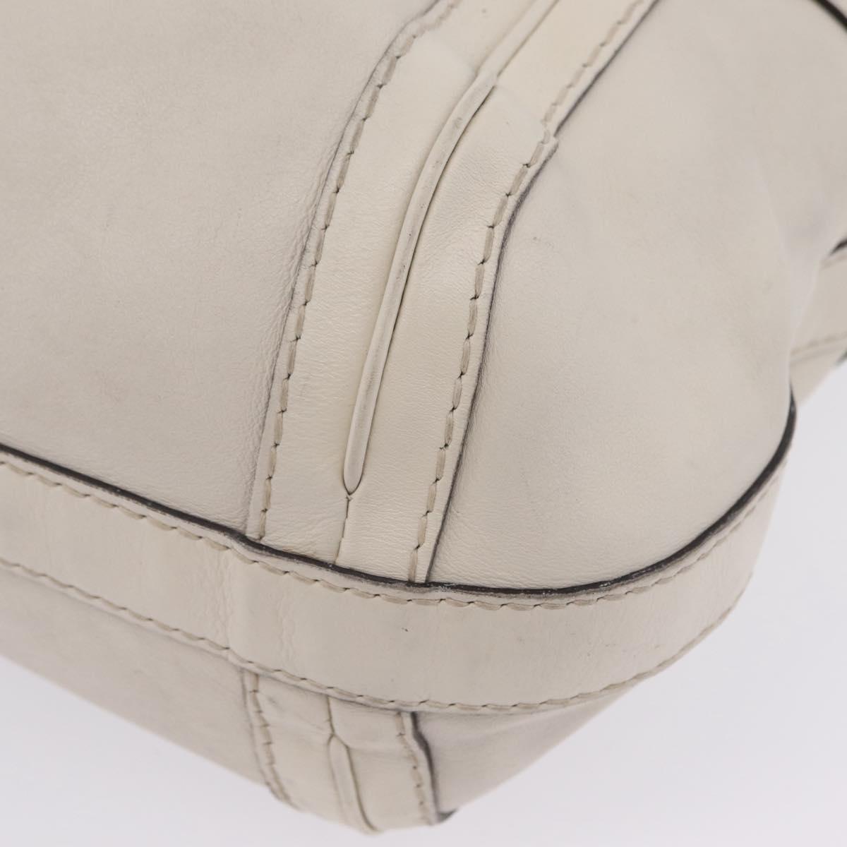 GUCCI GG Marmont Shoulder Bag Leather 2way White Gold 247185 Auth 201371A