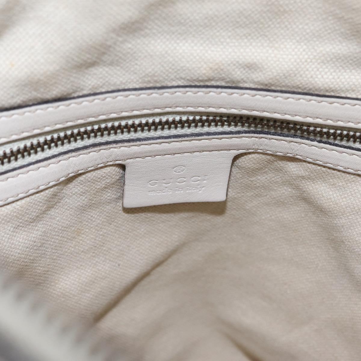 GUCCI GG Marmont Shoulder Bag Leather 2way White Gold 247185 Auth 201371A