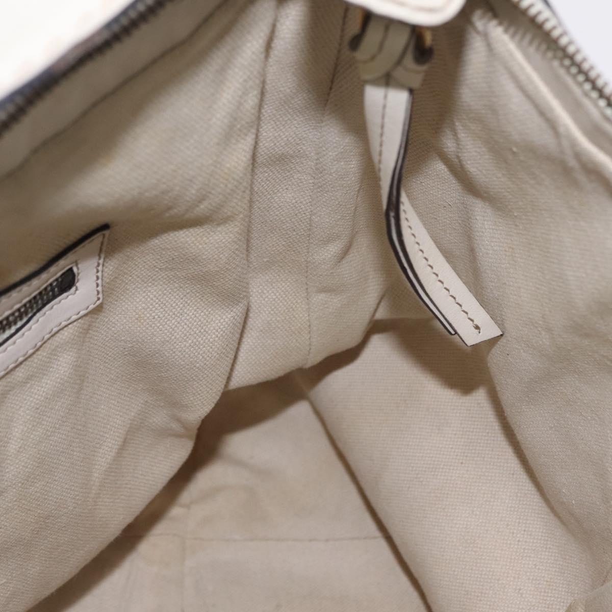 GUCCI GG Marmont Shoulder Bag Leather 2way White Gold 247185 Auth 201371A