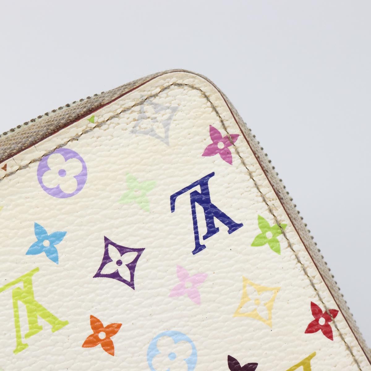 LOUIS VUITTON Monogram Multicolor Zippy Coin Purse White M93741 LV Auth 201382