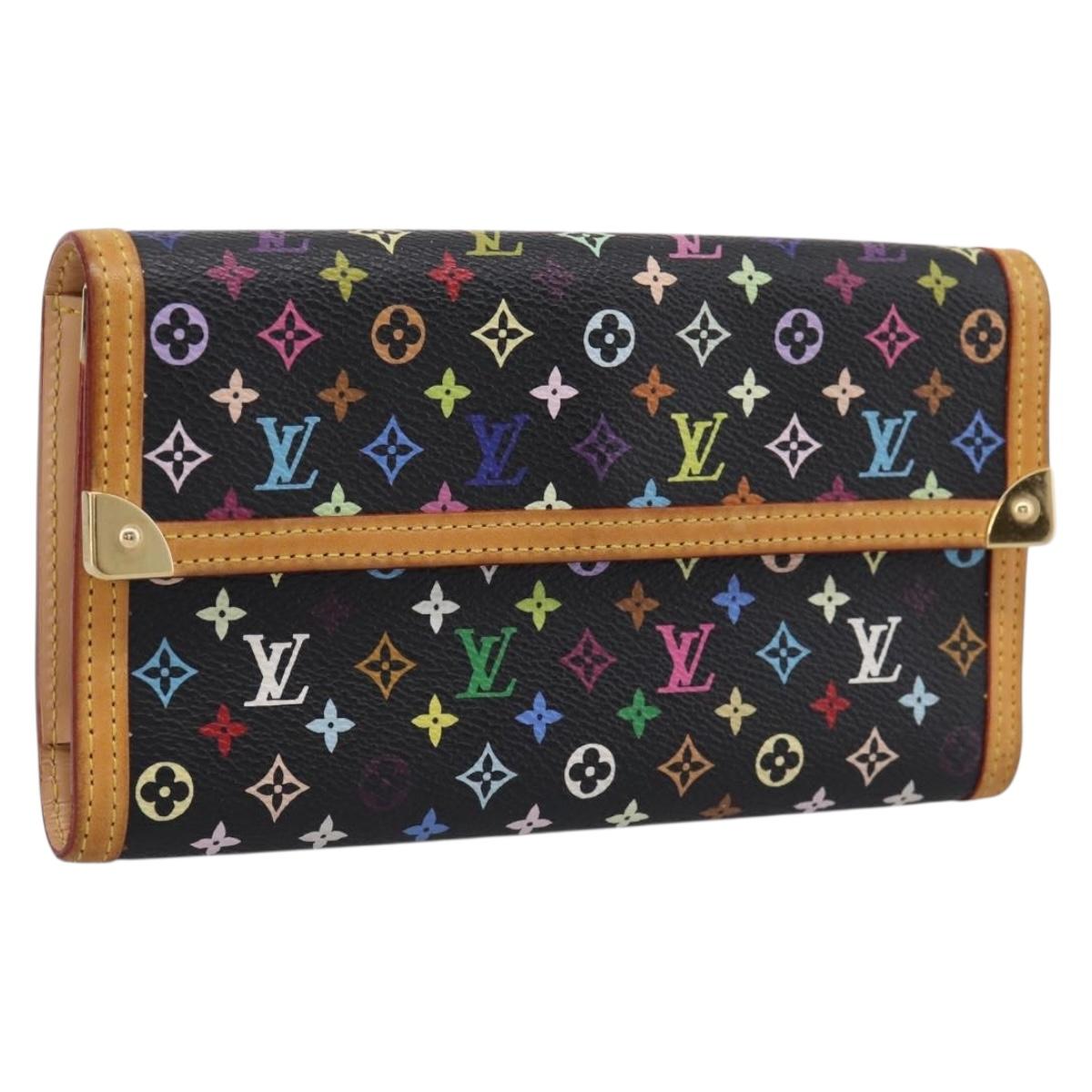 LOUIS VUITTON Monogram Multicolor Porte Tresor Wallet M92658 LV Auth 201383V
