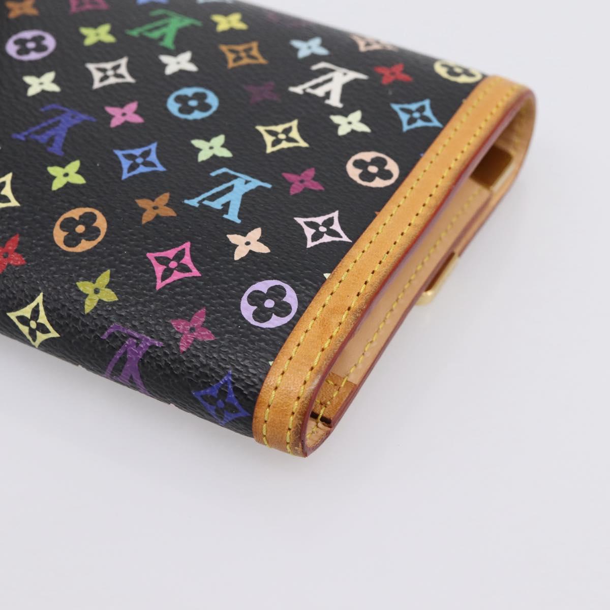 LOUIS VUITTON Monogram Multicolor Porte Tresor Wallet M92658 LV Auth 201383V