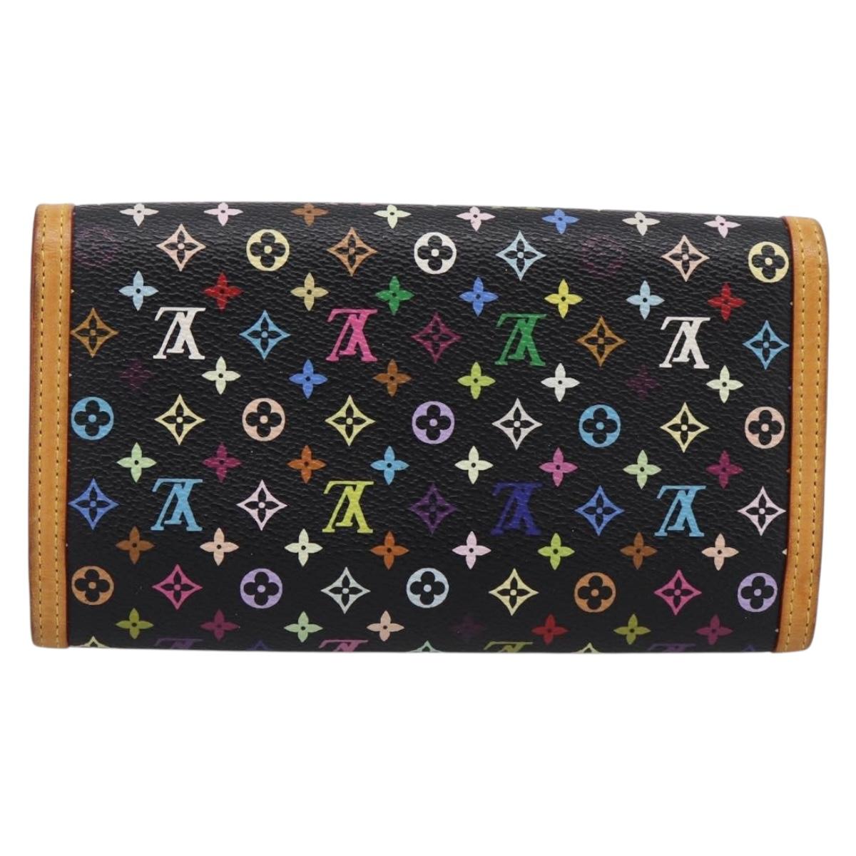 LOUIS VUITTON Monogram Multicolor Porte Tresor Wallet M92658 LV Auth 201383V