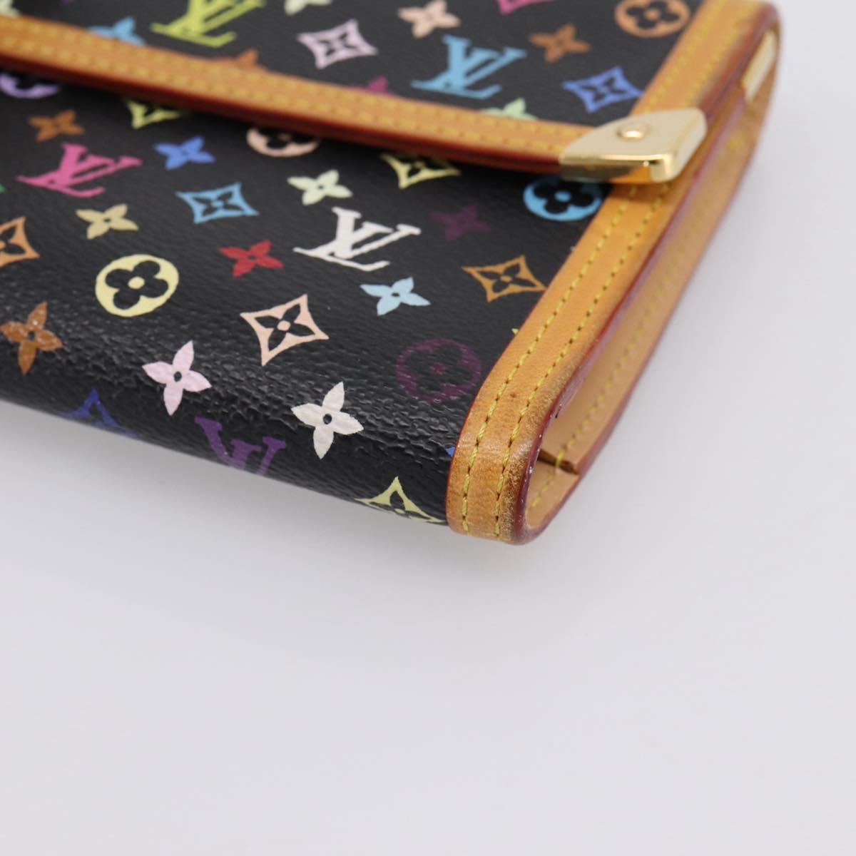 LOUIS VUITTON Monogram Multicolor Porte Tresor Wallet M92658 LV Auth 201383V