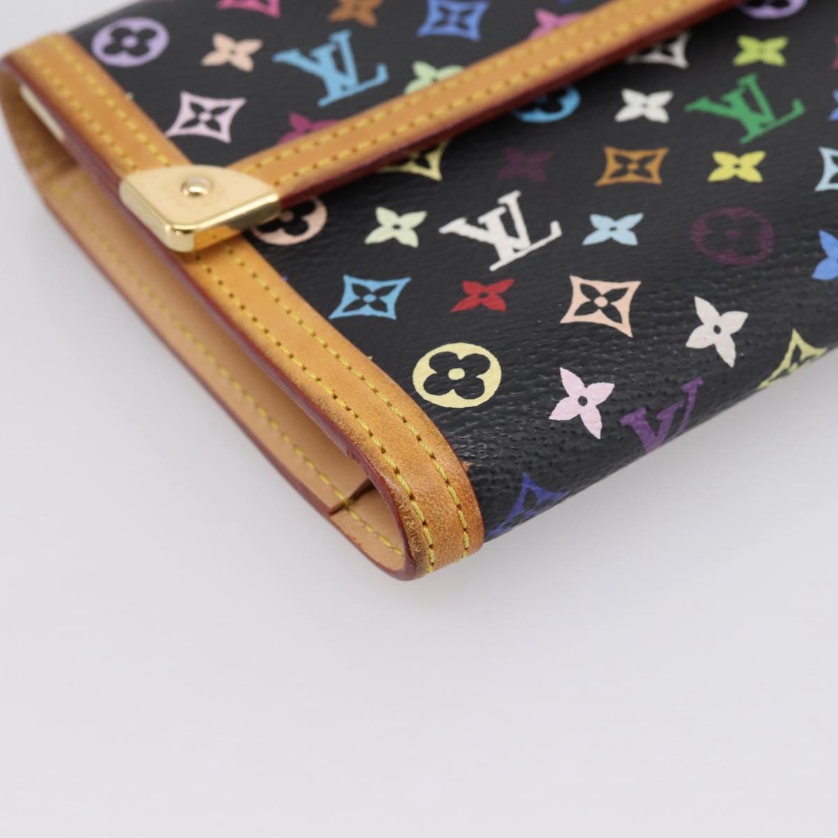 LOUIS VUITTON Monogram Multicolor Porte Tresor Wallet M92658 LV Auth 201383V
