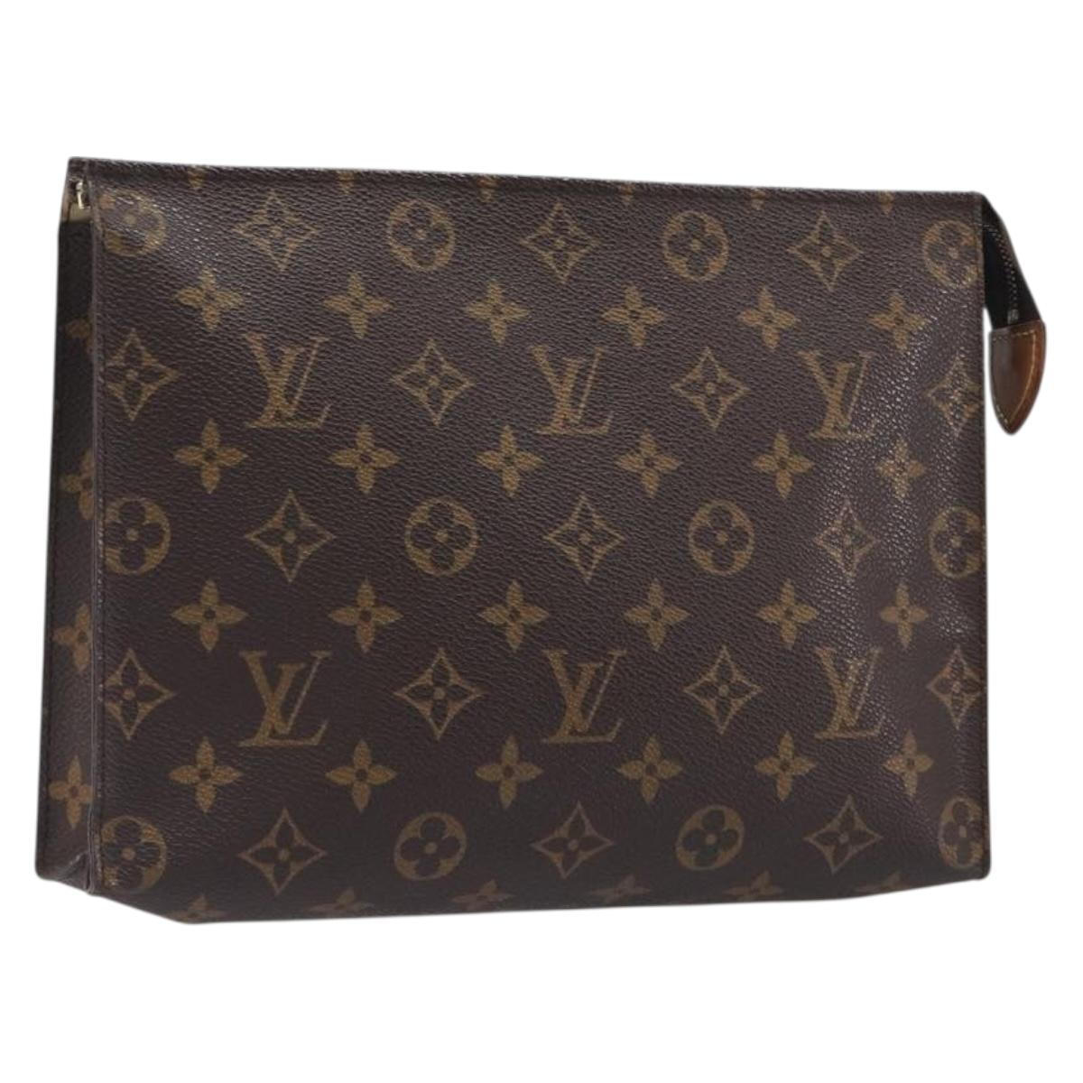 LOUIS VUITTON Monogram Poche Toilette 26 Pouch M47542 LV Auth 201386
