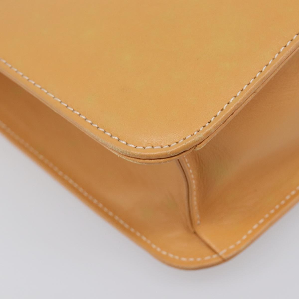 Burberrys Nova Check Shoulder Bag Leather Beige Gold Auth 201388