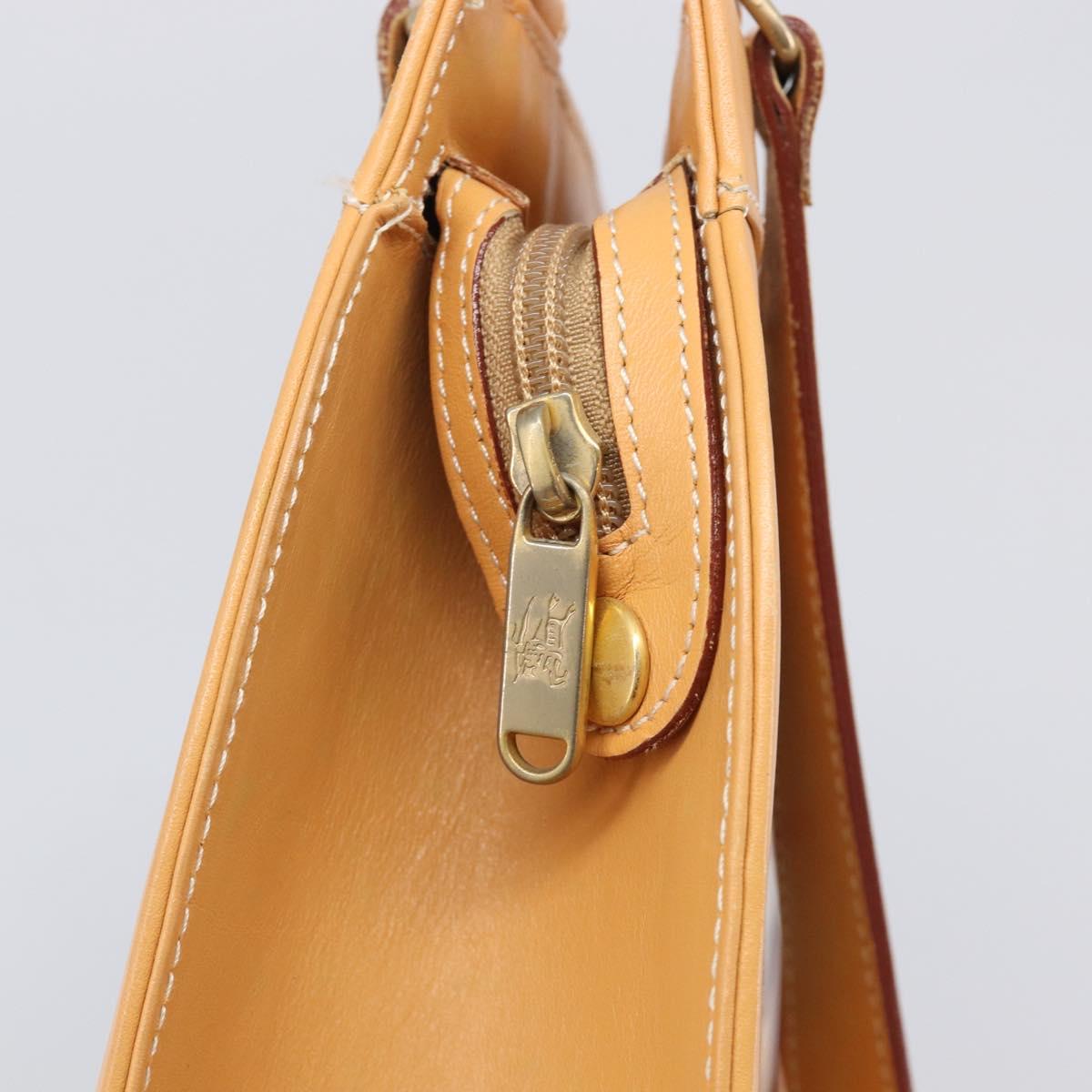 Burberrys Nova Check Shoulder Bag Leather Beige Gold Auth 201388