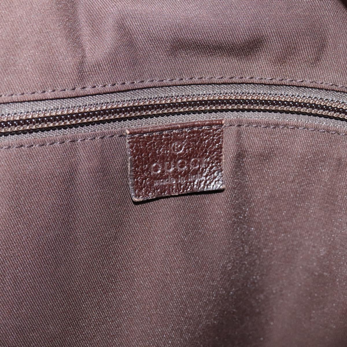 GUCCI GG Canvas Web Sherry Line Tote Bag Beige Silver 161836 Auth 201390A