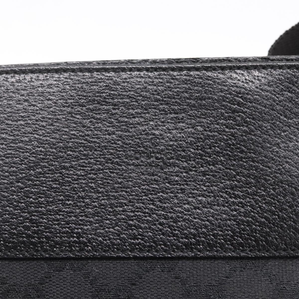 GUCCI GG Canvas Shoulder Bag Black Silver 27639 Auth 201392A