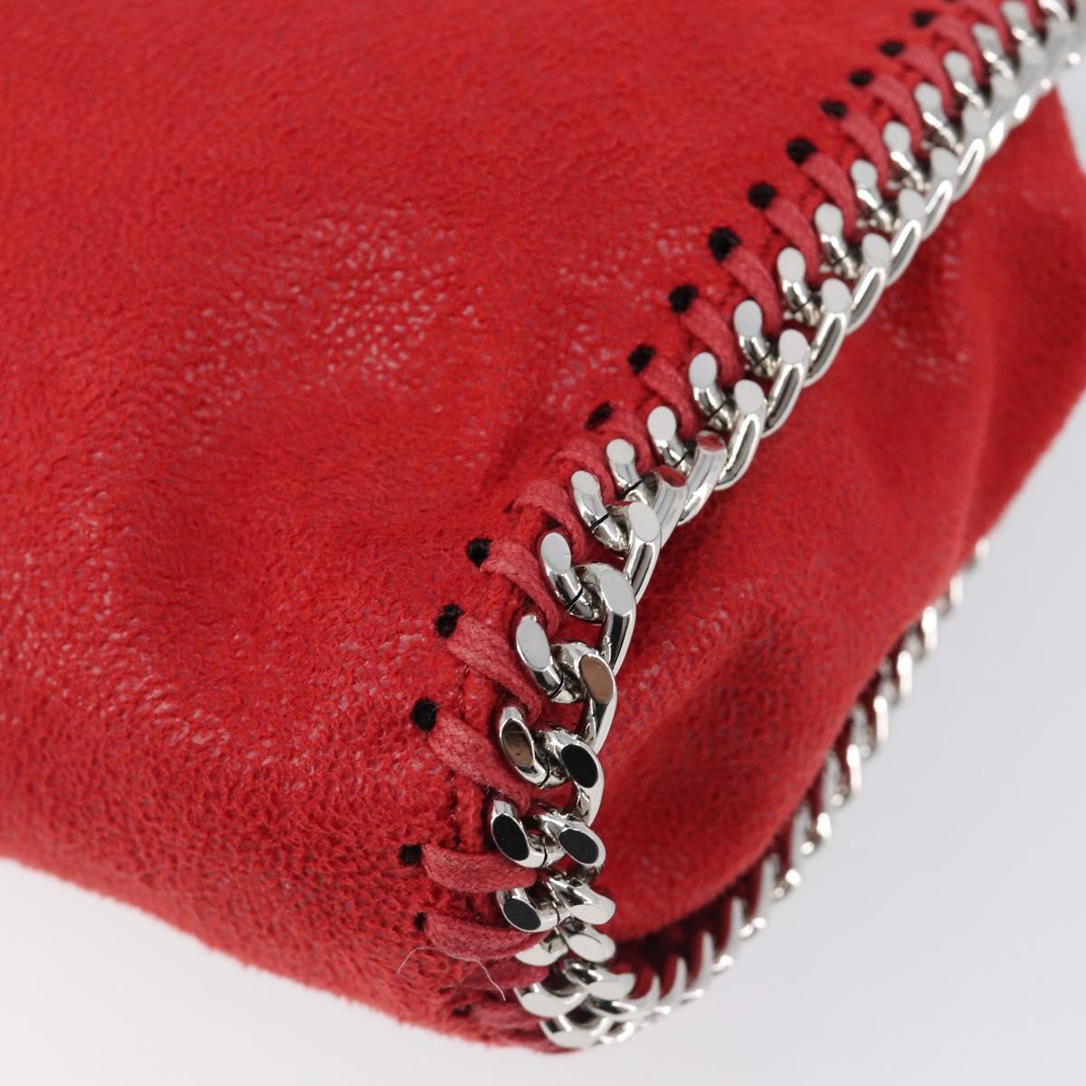 Stella MacCartney Falabella Chain Hand Bag Polyester 2way Red Auth 201393A