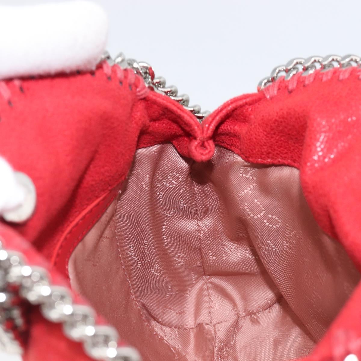 Stella MacCartney Falabella Chain Hand Bag Polyester 2way Red Auth 201393A