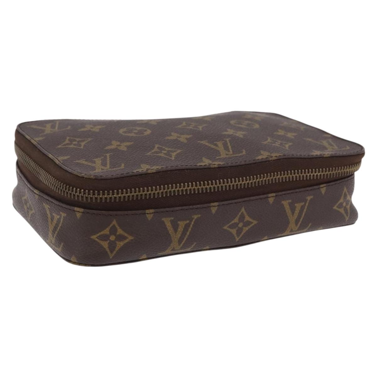 LOUIS VUITTON Monogram Pochette Monte Carlo Jewelry Box M47350 LV Auth 201397A