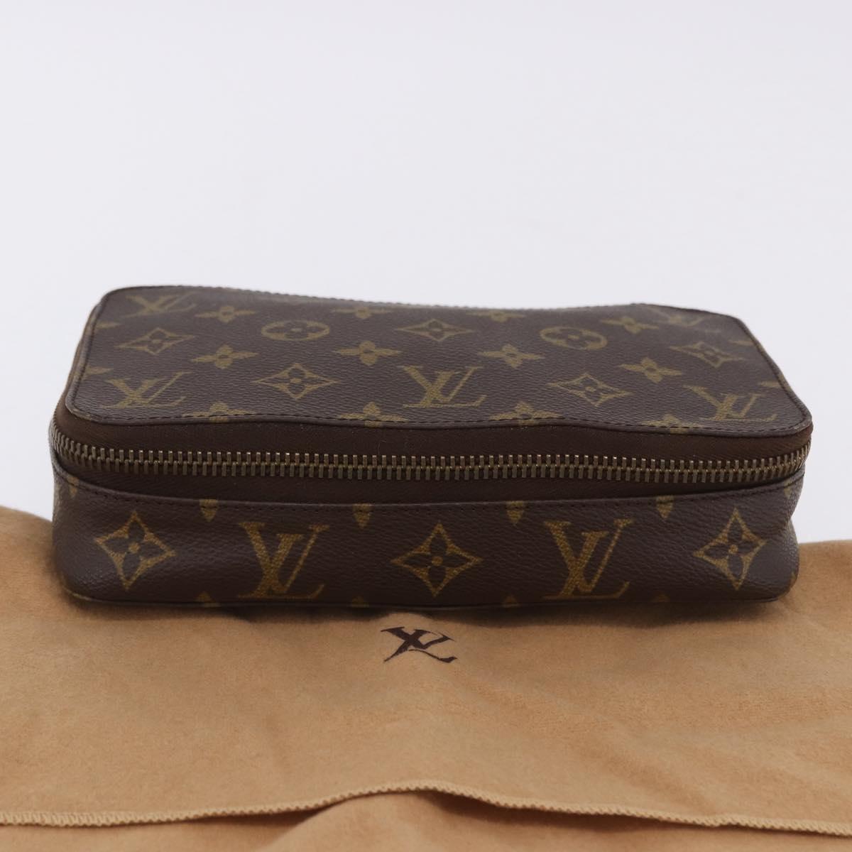LOUIS VUITTON Monogram Pochette Monte Carlo Jewelry Box M47350 LV Auth 201397A