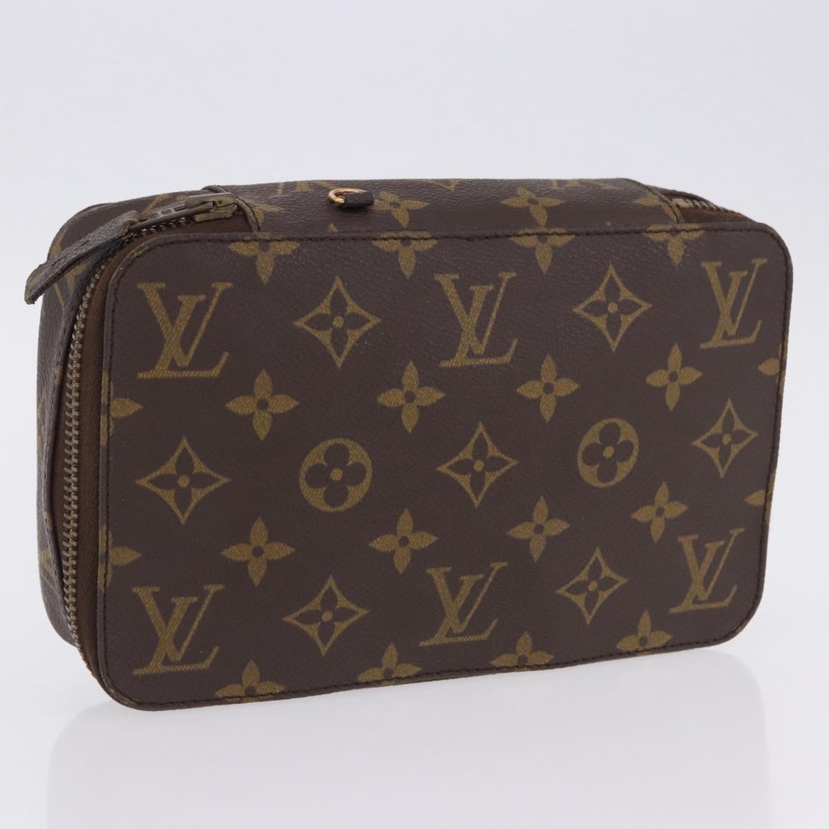 LOUIS VUITTON Monogram Pochette Monte Carlo Jewelry Box M47350 LV Auth 201397A