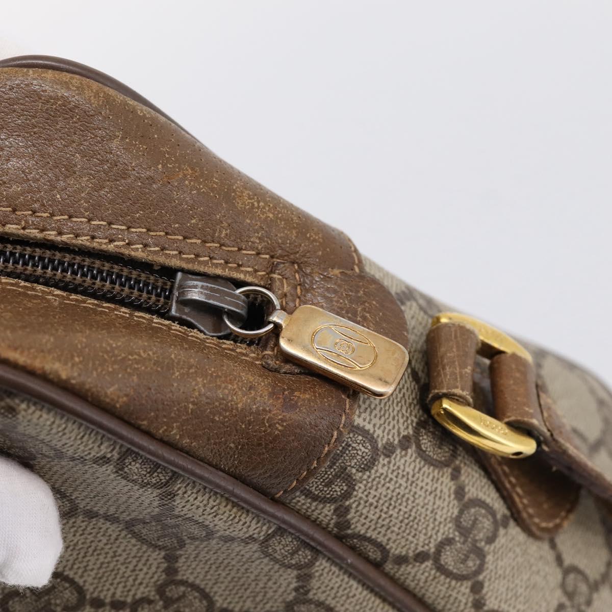 GUCCI GG Supreme Web Sherry Line Shoulder Bag PVC Beige 56 02 005 Auth 201400