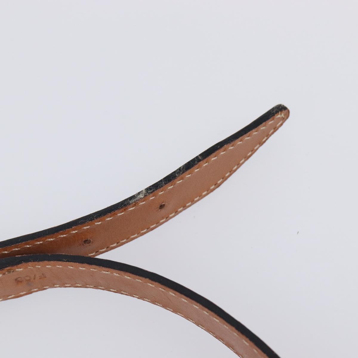 CELINE Macadam Shoulder Bag PVC Leather Brown Gold Tone Auth 201403A