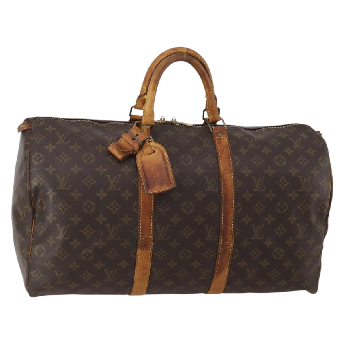 LOUIS VUITTON Monogram Keepall 50 Boston Bag M41426 LV Auth 201405