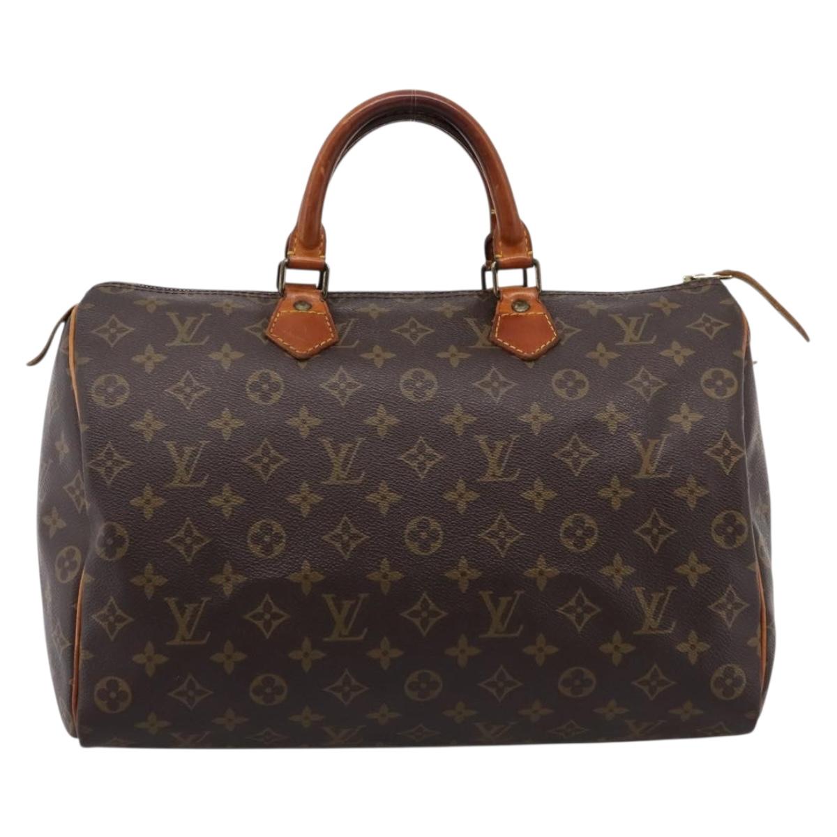 LOUIS VUITTON Monogram Speedy 35 Hand Bag M41524 LV Auth 201407A