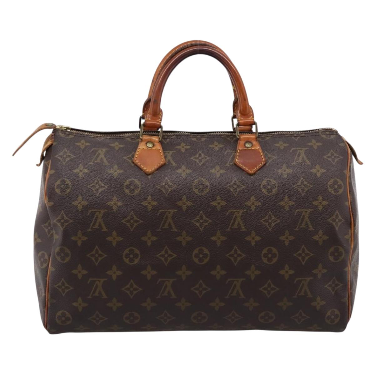 LOUIS VUITTON Monogram Speedy 35 Hand Bag M41524 LV Auth 201407A
