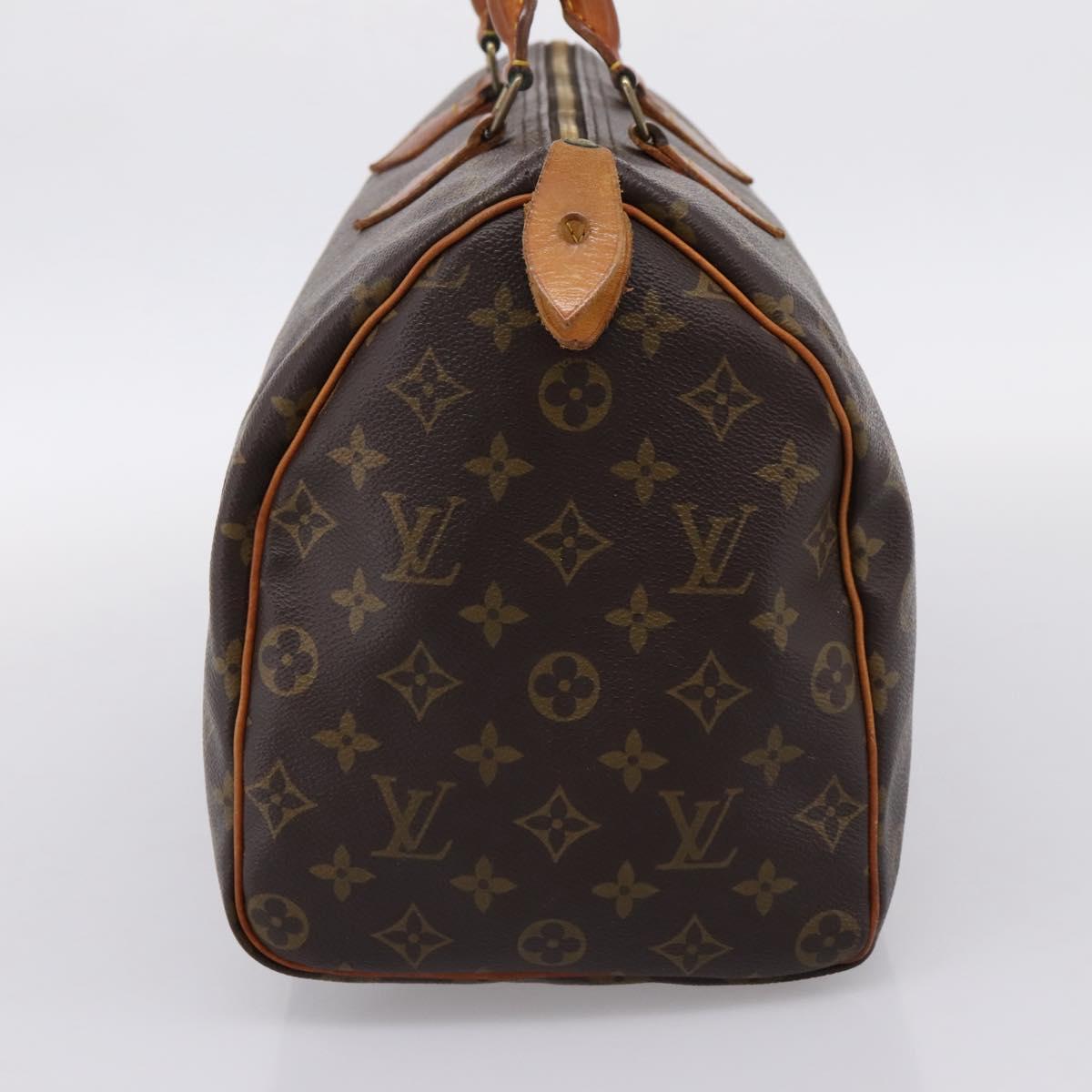 LOUIS VUITTON Monogram Speedy 35 Hand Bag M41524 LV Auth 201407A