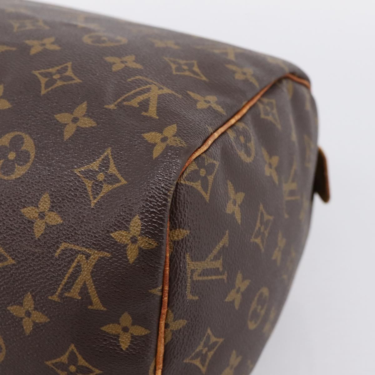 LOUIS VUITTON Monogram Speedy 30 Hand Bag M41526 LV Auth 201410
