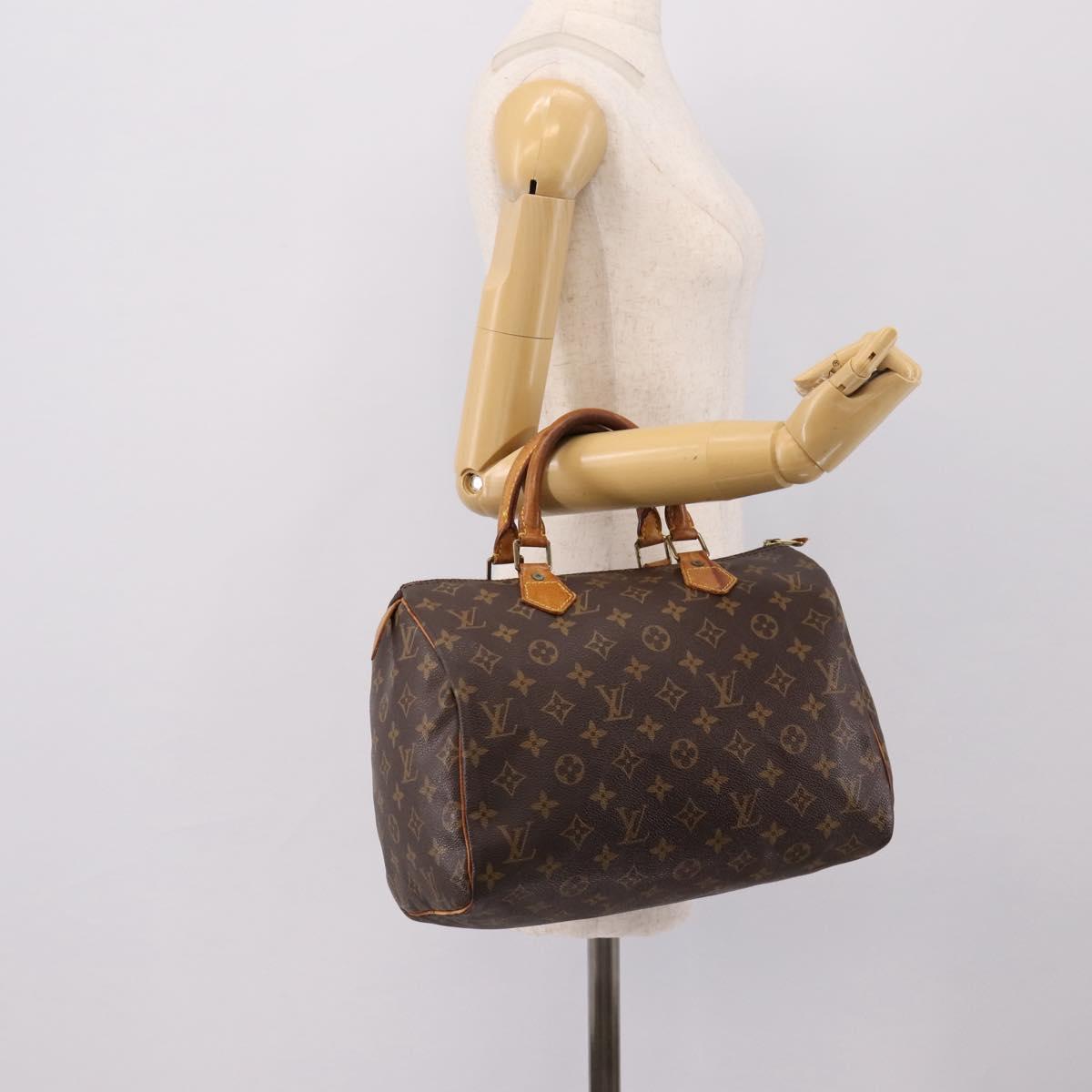 LOUIS VUITTON Monogram Speedy 30 Hand Bag M41526 LV Auth 201410