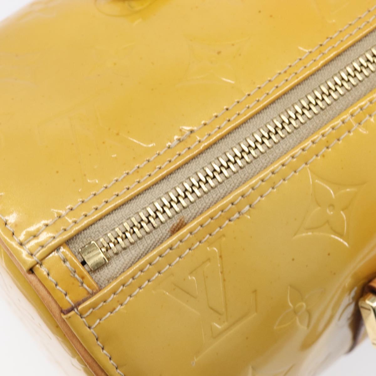 LOUIS VUITTON Monogram Vernis Bedford Hand Bag Beige M91006 LV Auth 201414