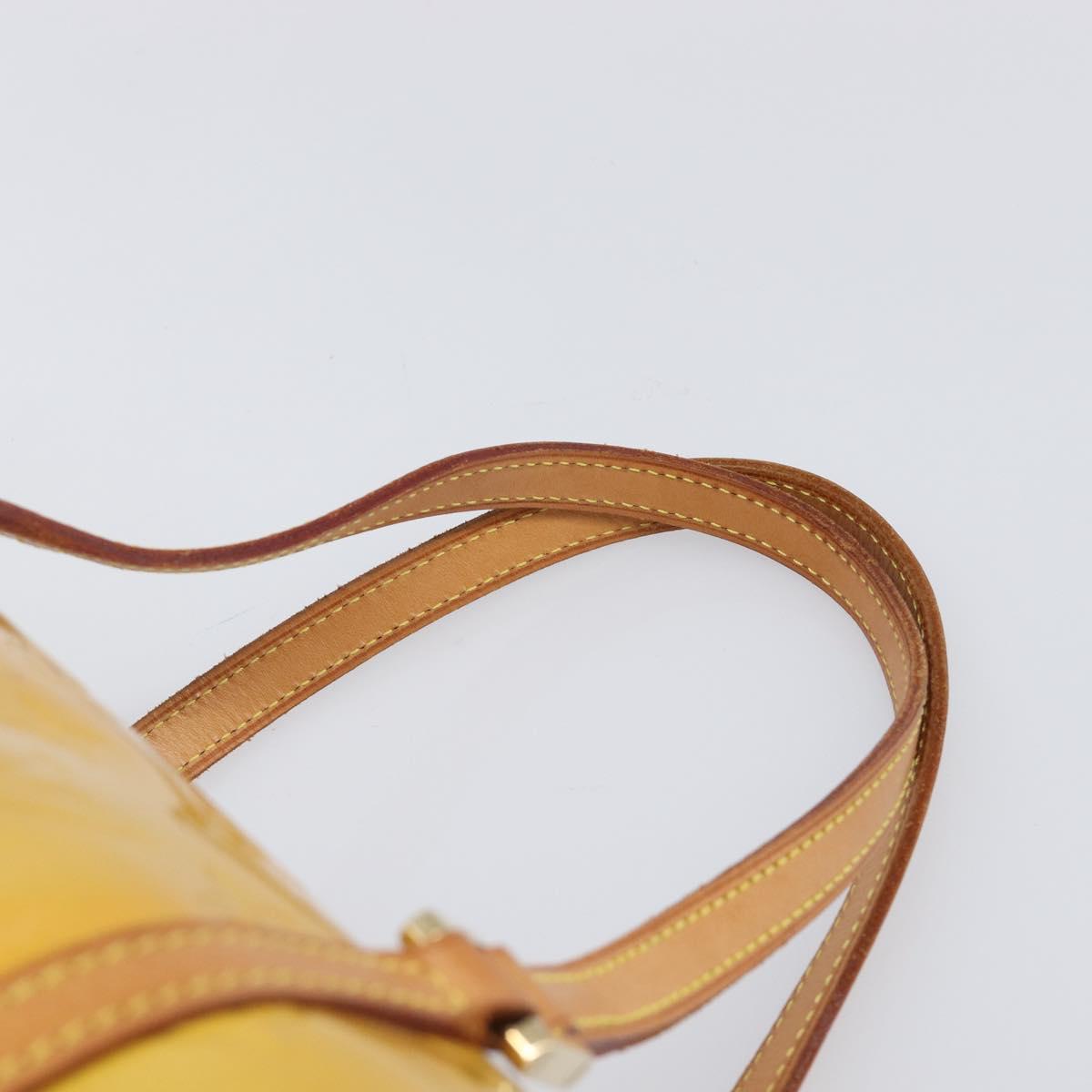 LOUIS VUITTON Monogram Vernis Bedford Hand Bag Beige M91006 LV Auth 201414