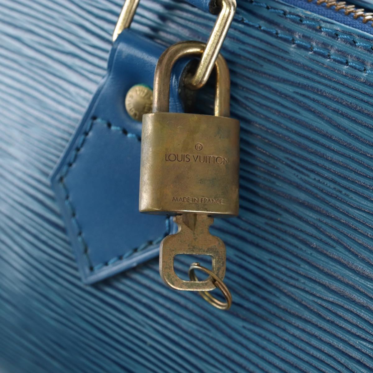 LOUIS VUITTON Epi Speedy 35 Hand Bag Toledo Blue M42995 LV Auth 201415V