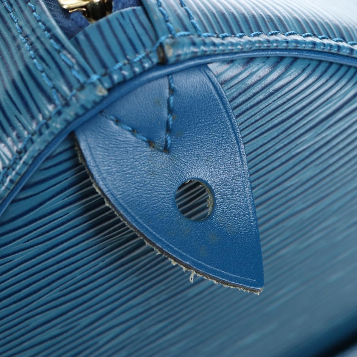 LOUIS VUITTON Epi Speedy 35 Hand Bag Toledo Blue M42995 LV Auth 201415V