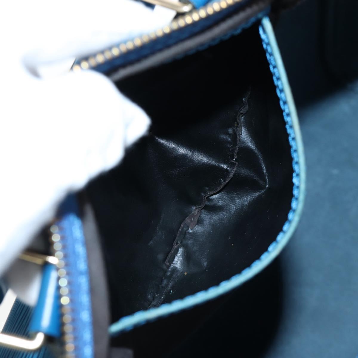 LOUIS VUITTON Epi Speedy 35 Hand Bag Toledo Blue M42995 LV Auth 201415V