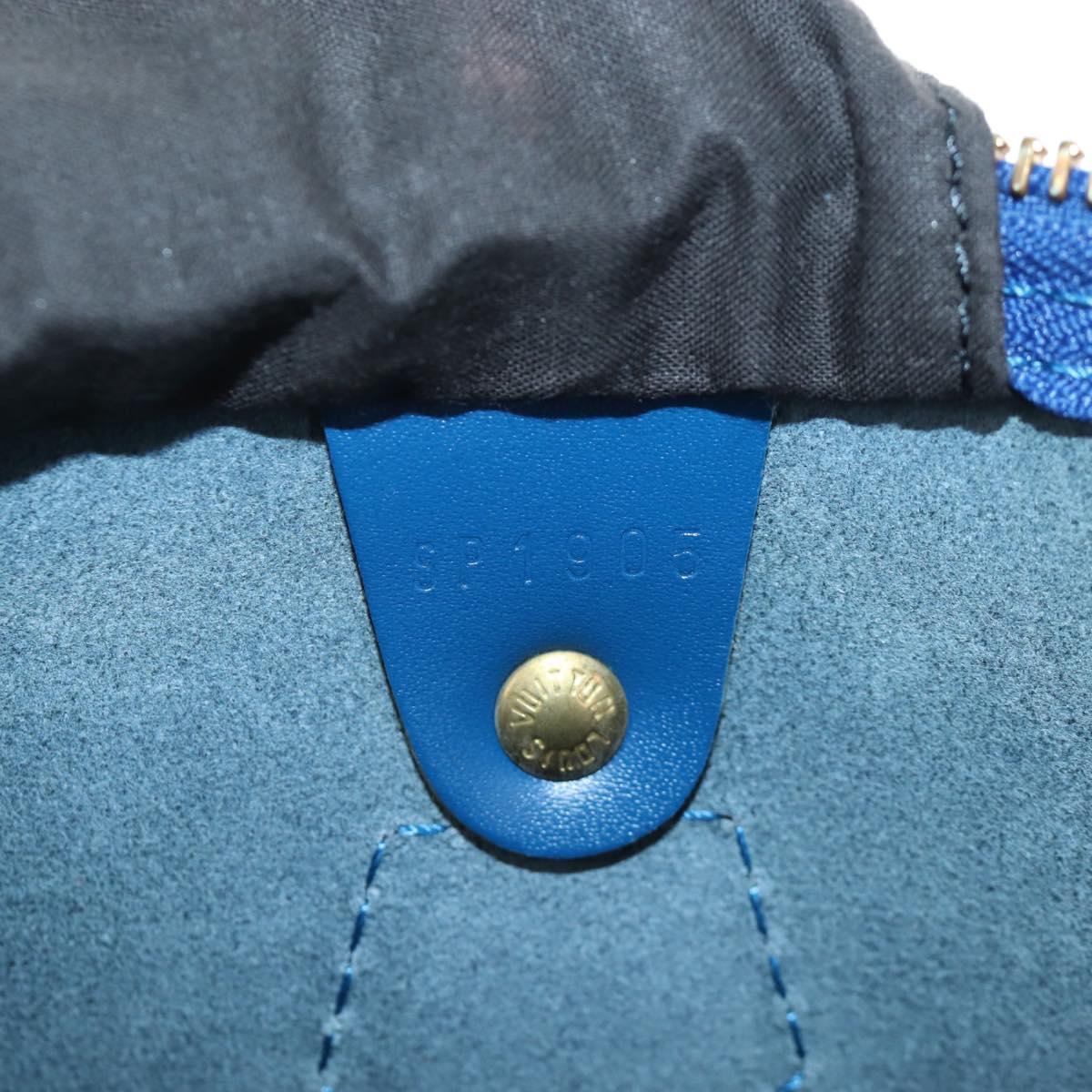 LOUIS VUITTON Epi Speedy 35 Hand Bag Toledo Blue M42995 LV Auth 201415V
