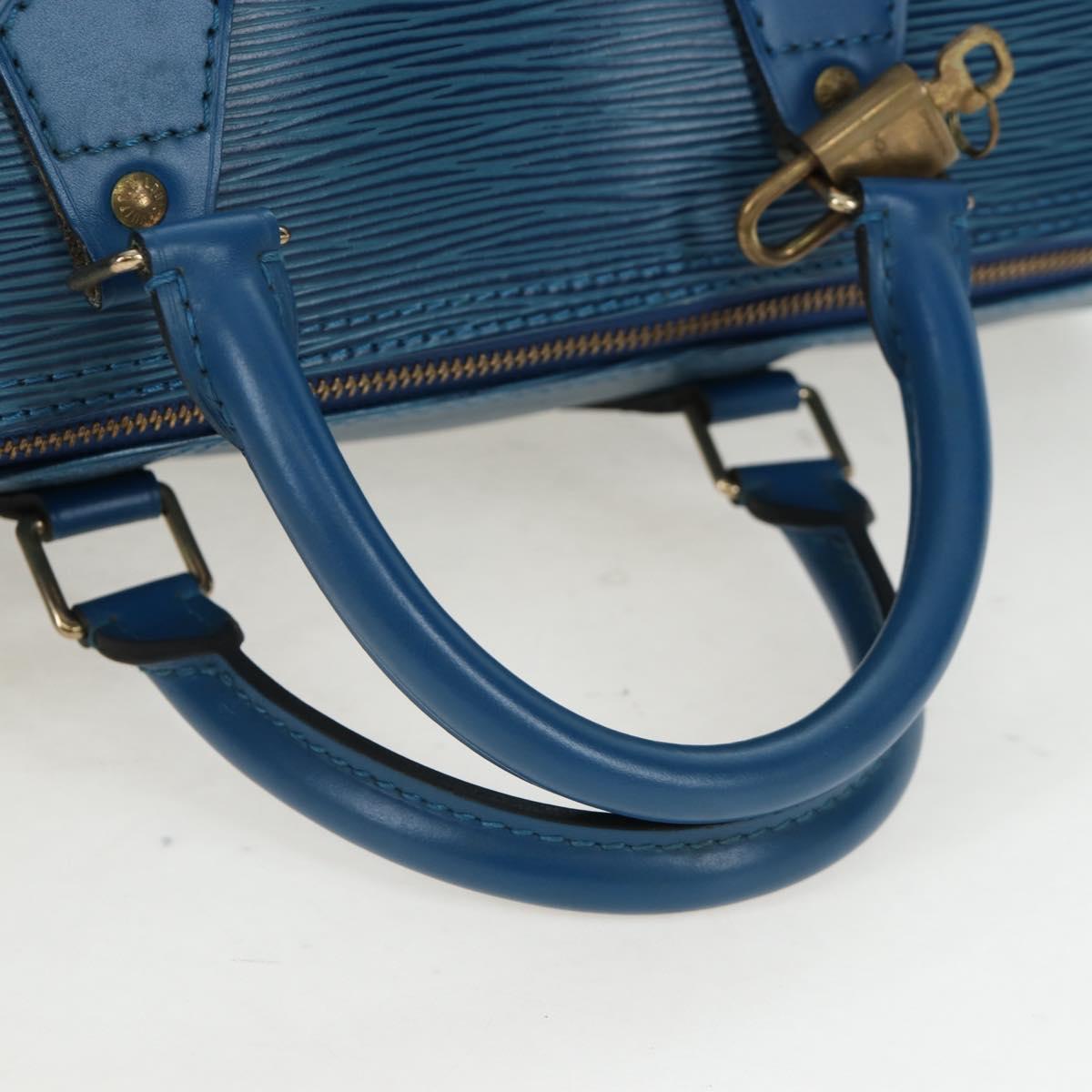 LOUIS VUITTON Epi Speedy 35 Hand Bag Toledo Blue M42995 LV Auth 201415V