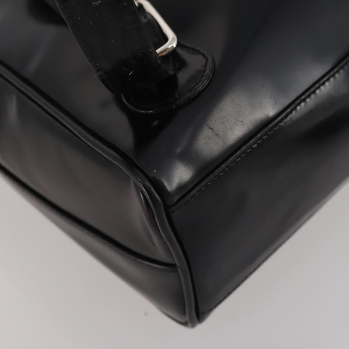 GUCCI Backpack Patent Black Silver Auth 201416