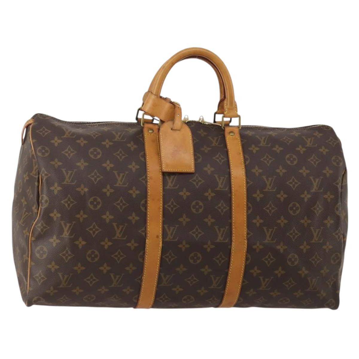 LOUIS VUITTON Monogram Keepall 50 Boston Bag M41426 LV Auth 201418A