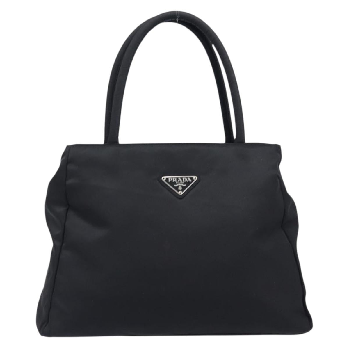 PRADA Hand Bag Nylon Black Auth 201421