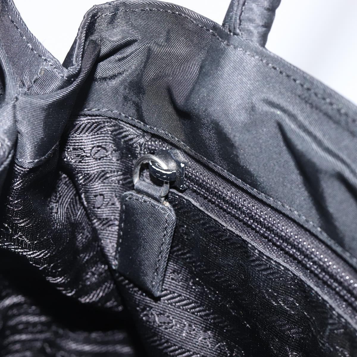 PRADA Hand Bag Nylon Black Auth 201421