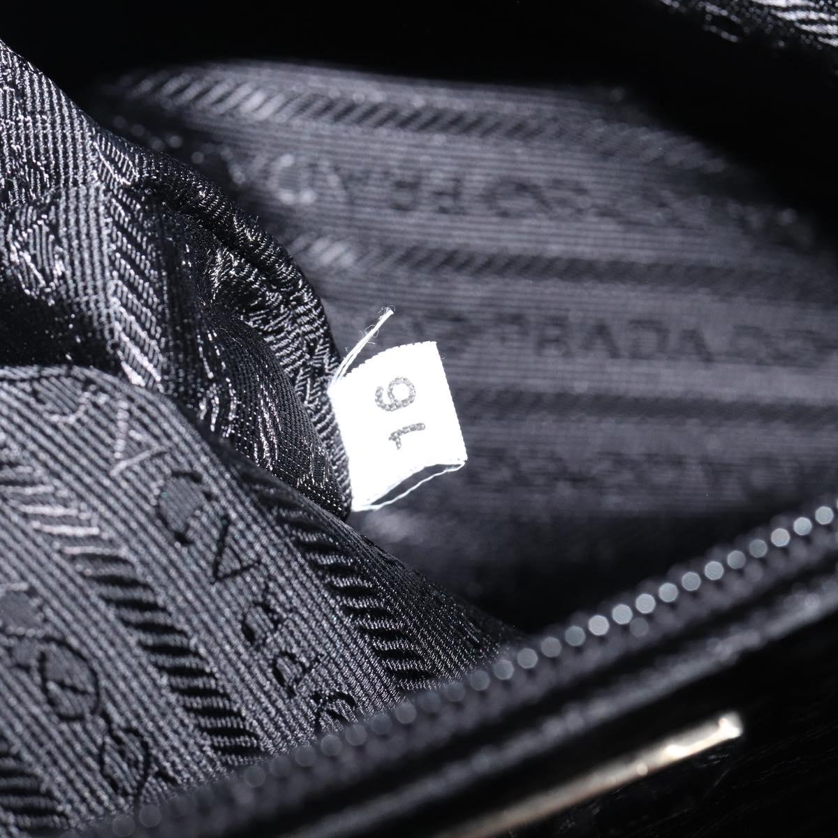 PRADA Hand Bag Nylon Black Auth 201421