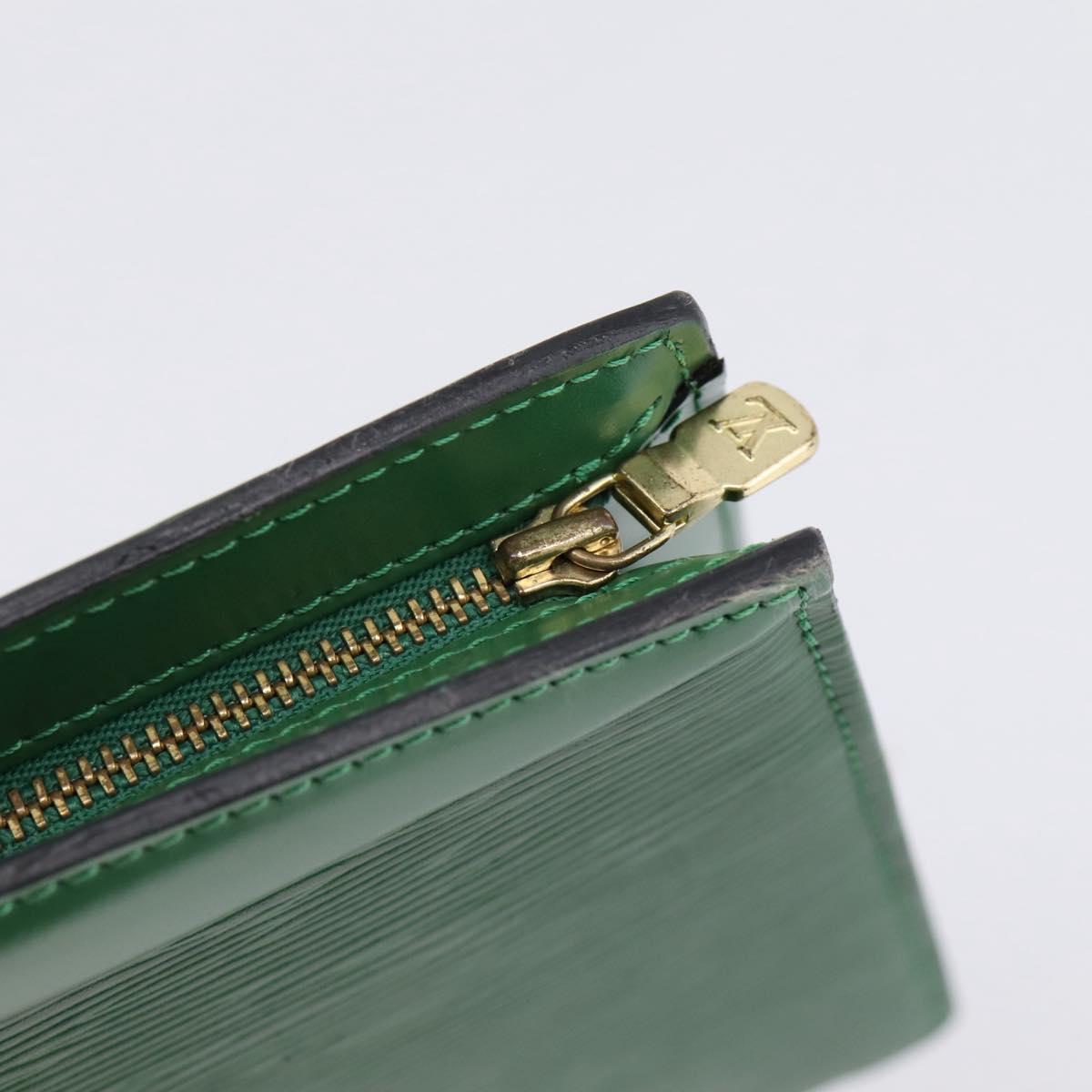 LOUIS VUITTON Epi Trousse Crete Pouch Green M48404 LV Auth 201429