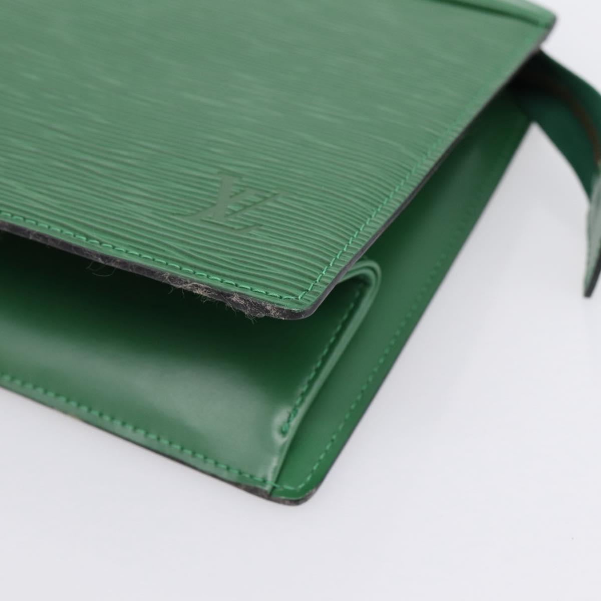 LOUIS VUITTON Epi Trousse Crete Pouch Green M48404 LV Auth 201429