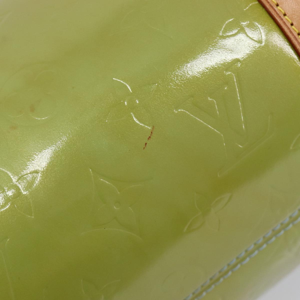 LOUIS VUITTON Monogram Vernis Bedford Hand Bag Baby Blue M91007 LV Auth 201430A